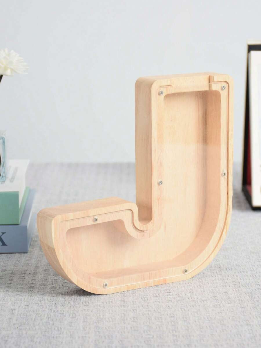 Large Size 26 Alphabet Wooden Piggy Bank - Durable Coin Savings Box, Personalized A-Z Letter Piggy Bank, Transparent Coin Storage Box, Decoration, Birthday, Children's Savings, Alphabet Savings,Christmas, Thanksgiving, New Year, Children's Birthday Gift
