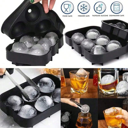 Wholesale Ice Cube Silicone Ice Cube Tray Big Ice Cube Mold Reusable Ice Mold Ball For Whiskey Ice Mould 6 Grid Ice Ball