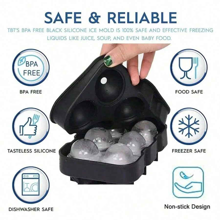 Wholesale Ice Cube Silicone Ice Cube Tray Big Ice Cube Mold Reusable Ice Mold Ball For Whiskey Ice Mould 6 Grid Ice Ball