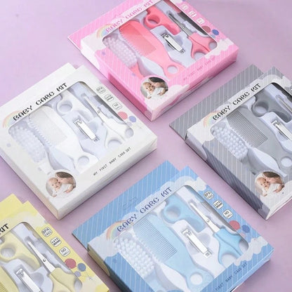6pcs Baby Care Set, Includes Baby Comb, Brush, Scissors, Children Grooming Set (Includes Comb, Nail Clipper, Nail Trimmer), Children Daily Care Set, Perfect Birthday And Holiday Gift, Plastic Material