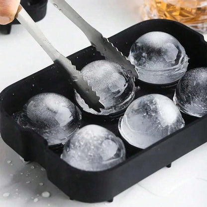 Wholesale Ice Cube Silicone Ice Cube Tray Big Ice Cube Mold Reusable Ice Mold Ball For Whiskey Ice Mould 6 Grid Ice Ball