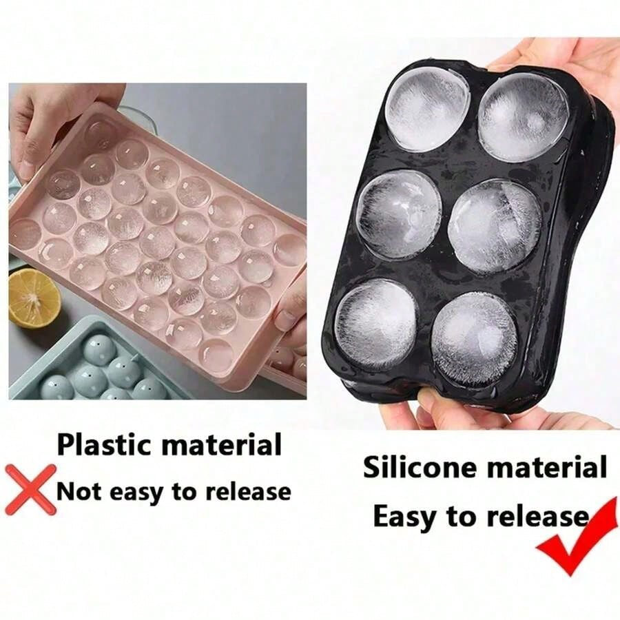 Wholesale Ice Cube Silicone Ice Cube Tray Big Ice Cube Mold Reusable Ice Mold Ball For Whiskey Ice Mould 6 Grid Ice Ball