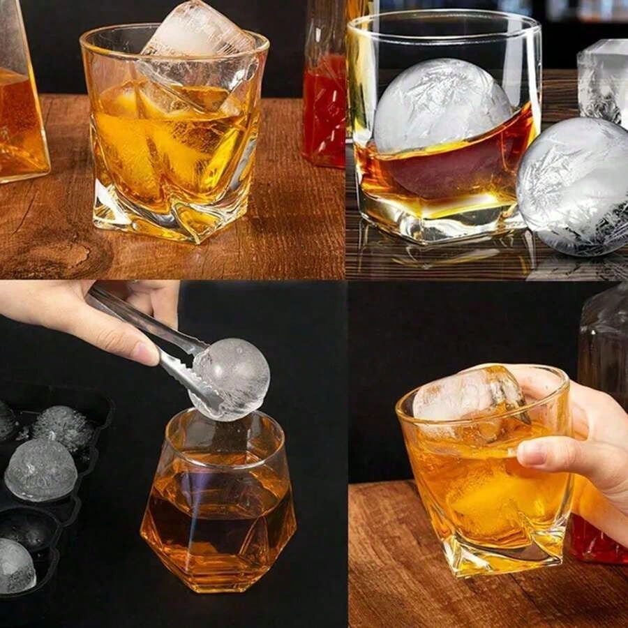 Wholesale Ice Cube Silicone Ice Cube Tray Big Ice Cube Mold Reusable Ice Mold Ball For Whiskey Ice Mould 6 Grid Ice Ball