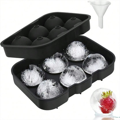 Wholesale Ice Cube Silicone Ice Cube Tray Big Ice Cube Mold Reusable Ice Mold Ball For Whiskey Ice Mould 6 Grid Ice Ball